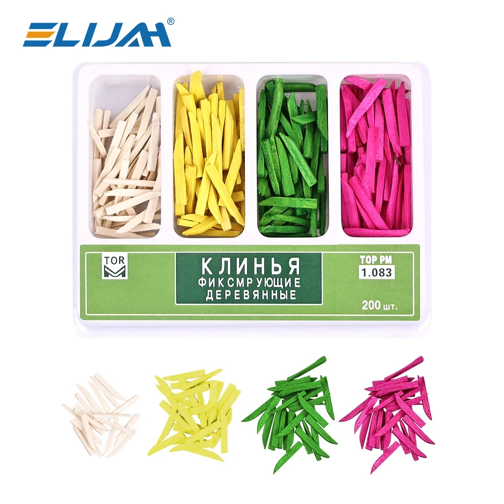 

200 шт./кор., стоматологические крепежные деревянные клинья, Denspay, стоматологический материал, деревянный зубной зазор 1,083, аксессуары для ухода за полостью рта, стоматологический инструмент