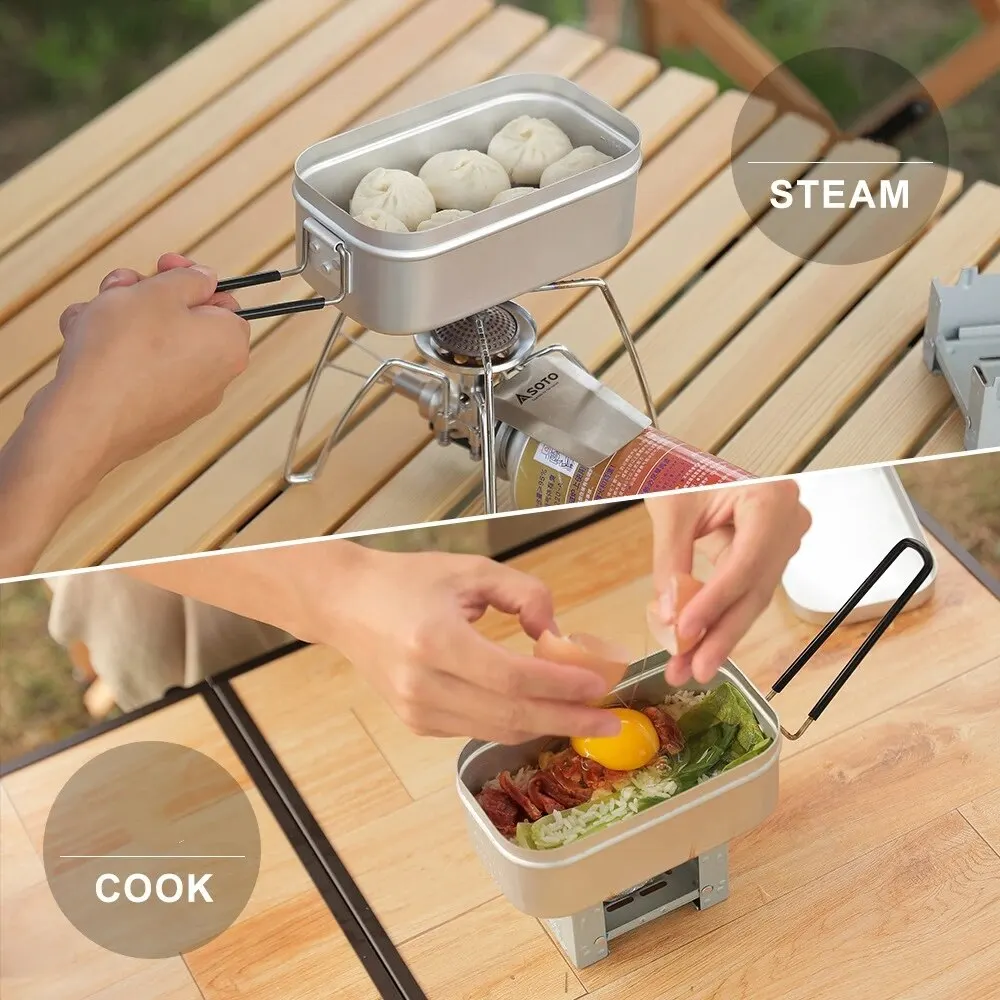 TARKA 800/1000ML Aluminum Lunch Boxes Travel Camping Tableware Mess Tin Outdoor Picnic Tourist Bowl Dishes Bento Hiking Supplies