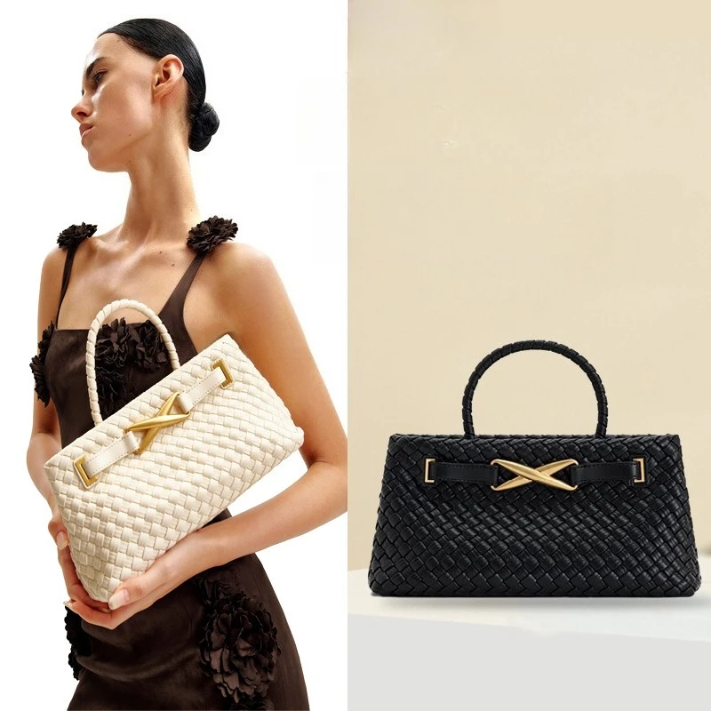 حقيبة منسوجة JW PEI، بسيطة، متعددة الاستخدامات، سعة كبيرة، حقيبة حمل، طراز عصري، حقيبة كروس