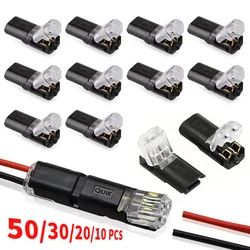 10-50pcs 2 Pin Way Plug connettore elettrico impermeabile cavo per auto connettore elettrico automobilistico collegamento terminale a striscia