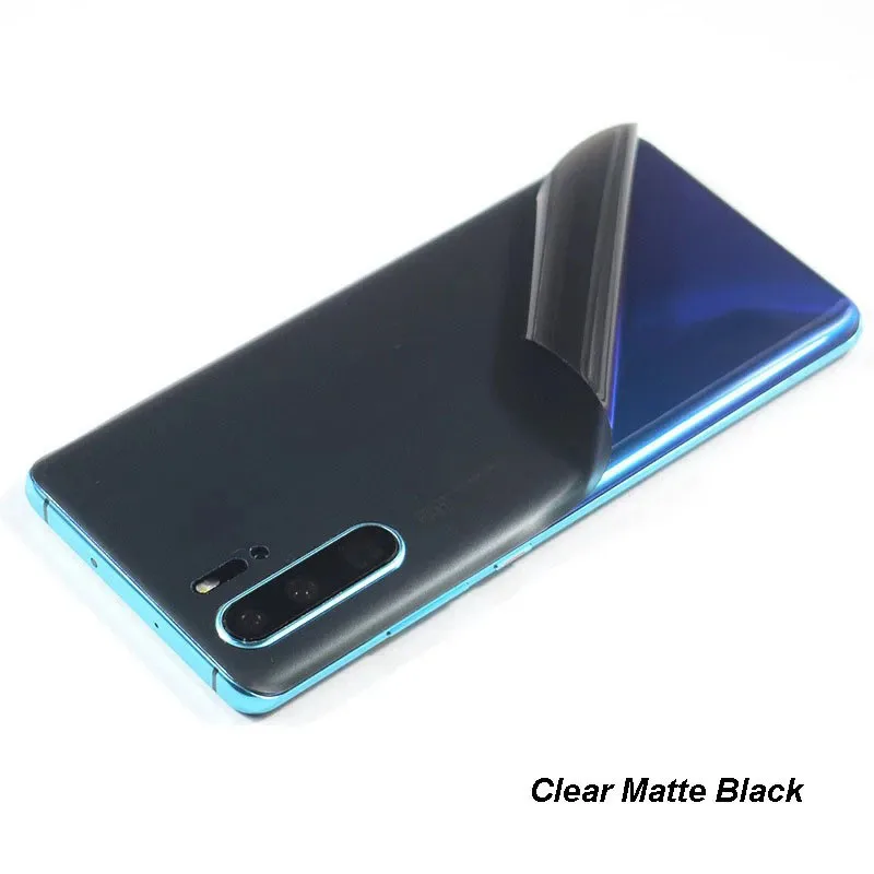 Transparent 3D Carbon Fiber Soft Film For HUAWEI P40 P30 P20 Pro Mate 30 Matte Drawing Phone Back Sticker For Nova 5 Plus 3e 3i