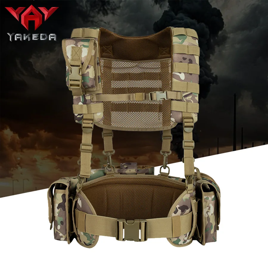 YAKEDA Outdoor Training Camouflage Vest Chest Strap Multi functional Accessories Equipment Vest