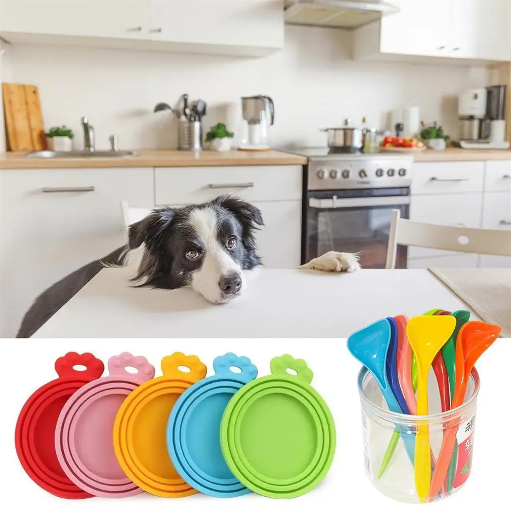 Silicone Canned Lid Sealed Feeders Food Can Lid For Puppy Dog Cat Storage Cap Reusable Cover Lid Health Pet Daily Supplies