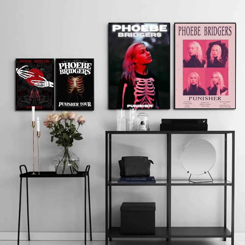 Phoebe Bridgers Music Poster Vintage Posters Sticky Retro Kraft Paper Sticker DIY Room Bar Cafe Kawaii Room Decor