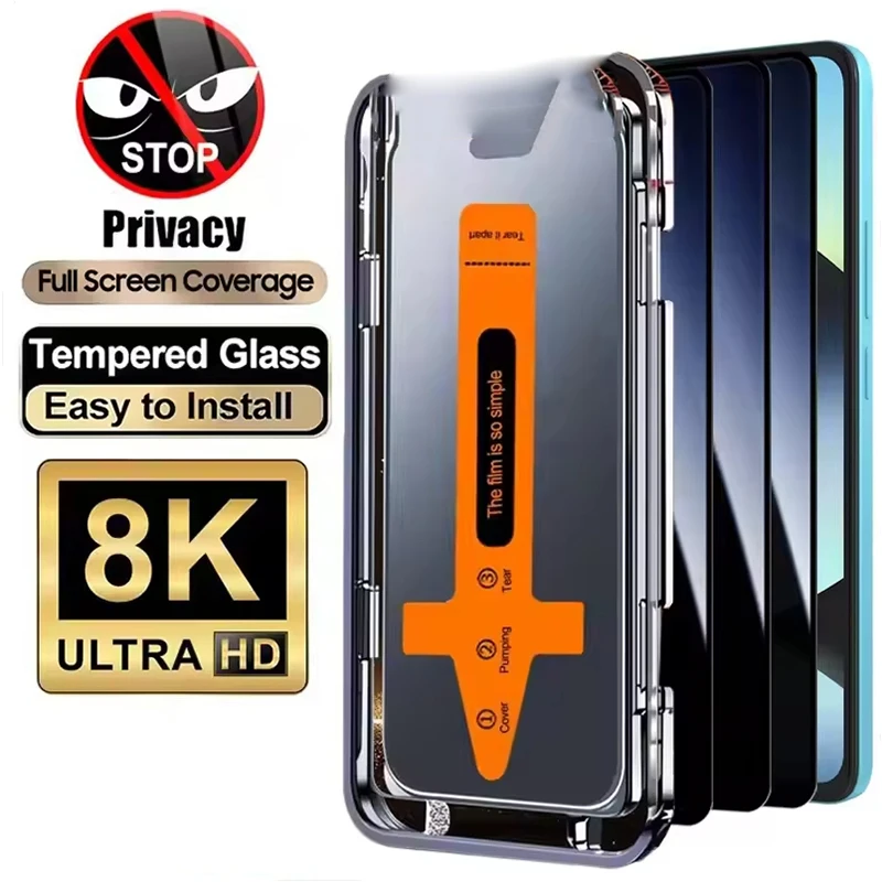 

Privacy Anti Spy Peep Screen Protector For VIVO X300 X200 Pro X100 Ultra Tempered Glass Auto installer Tool x200 x300 pro Glass