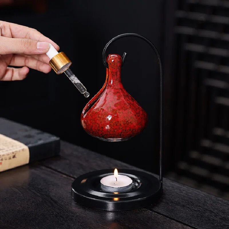 Home Decor Ceramic Hanging Essential Oil Container Aroma Diffuser Candle Warmer Aromatherapy Holder For Bedroom Indoor Home Use
