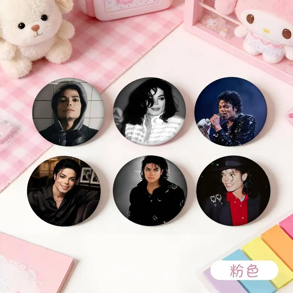 1pc Michael Jackson Vintage Cartoon Style Badge Brooches On Backpack Decoration Round Enamel Pins For Accessorys
