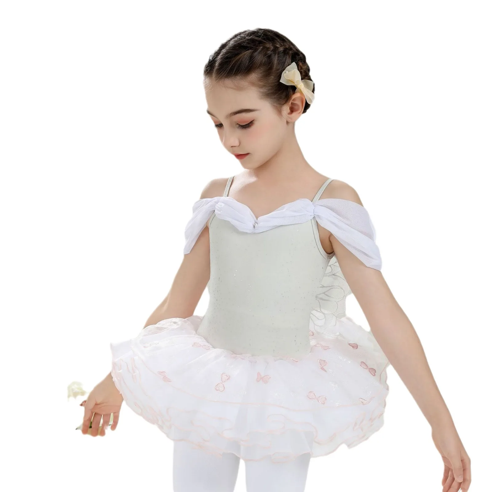 girl professional ballet tutu artistic skating suits classical dance tutu Stage clothes ballet mesh rhythmic gymnastics leotard