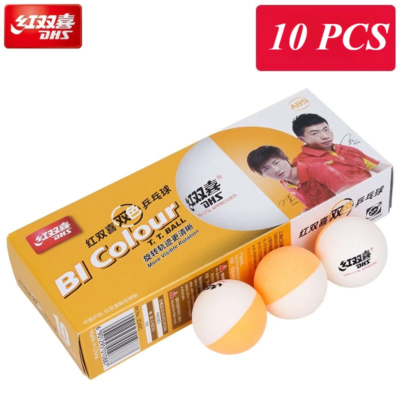 

DHS BI Цветные мячи для настольного тенниса Профессиональный тренировочный мяч Двойные цветные мячи со швами D40+ Пластиковые поли-шарики для пинг-понга 20/30 шт.