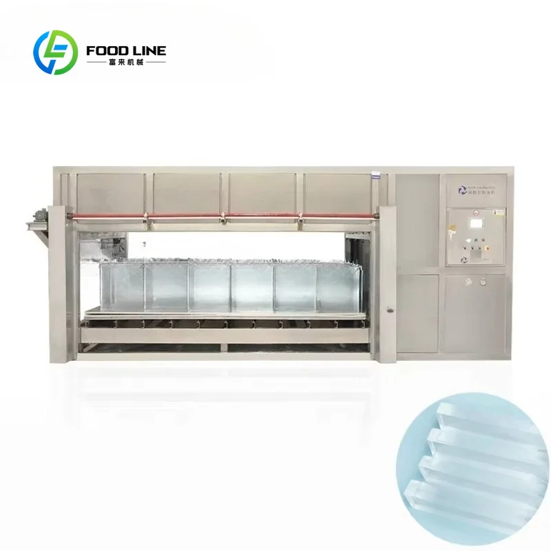 Customized Transparent Block Ice Machine TB10 1 Tons 50kg Per Piece Large Pure Ice Machine Carving Sphere Ice Machine