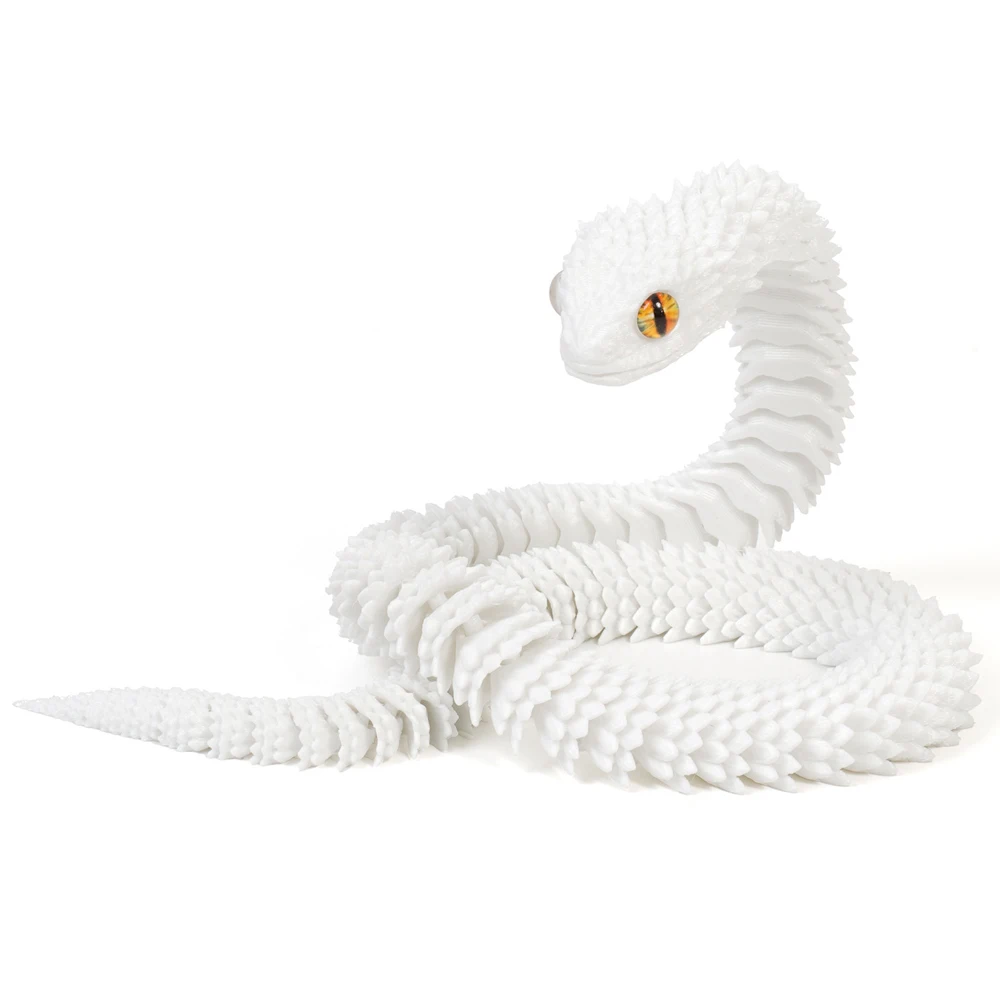 Realistic 3D Printed Snake Toy Multicolor 30/45/60cm Simulated Snake Ornament Home Decor PLA Animal Simulation Model