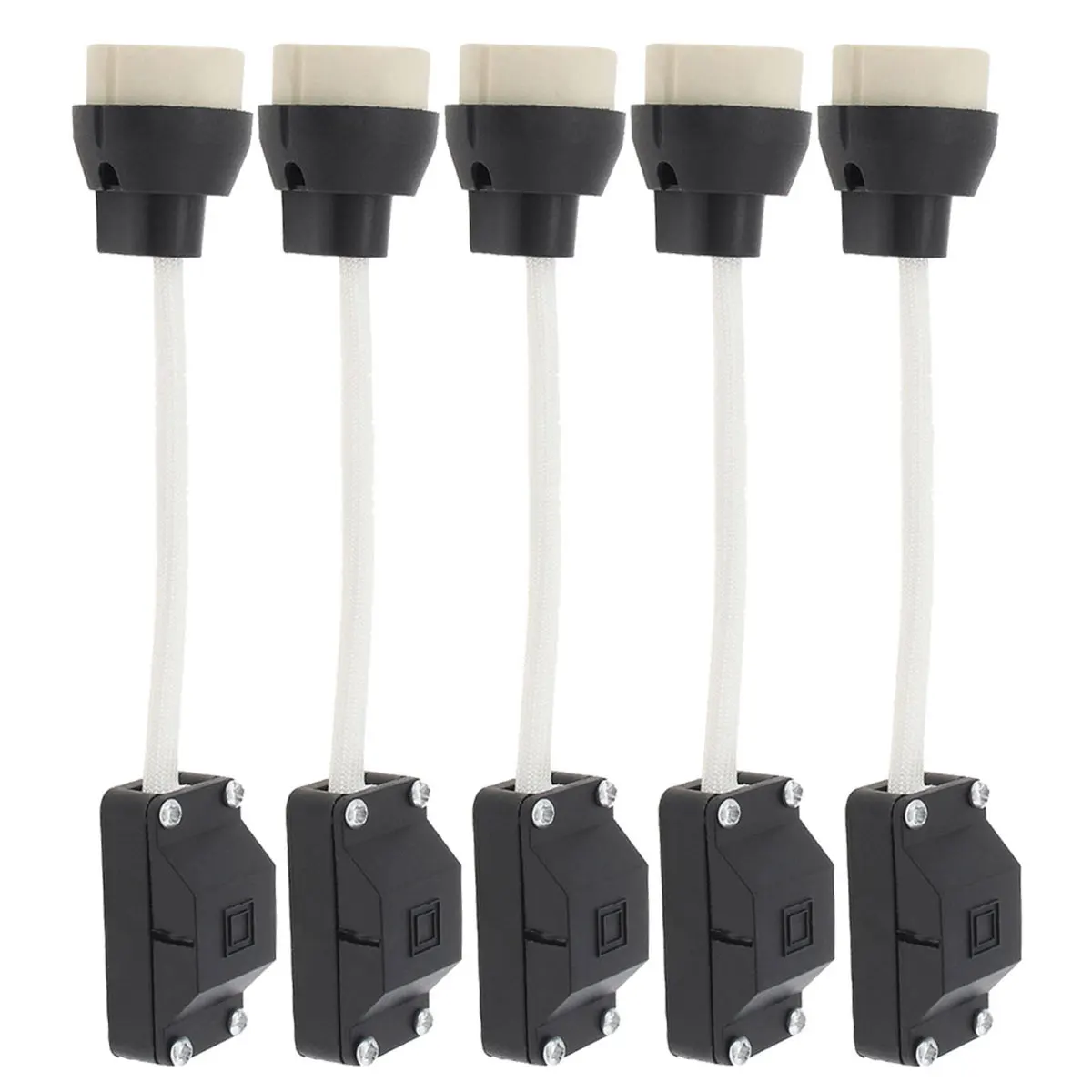 5pcs GU10 Lamp Holder 2A 250V Ceramic Lamp Bases Connector for LED Light Bulbs /Halogen Bulbs/Downlight with Terminal Box Socket