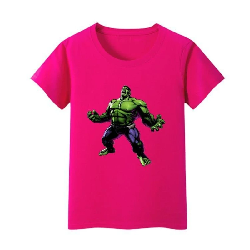 

2026 Avengers Hulk Short Sleeve Tee for Kids, Summer Trendy Cotton T-Shirt Boys Girls Casual Wear New Arrival