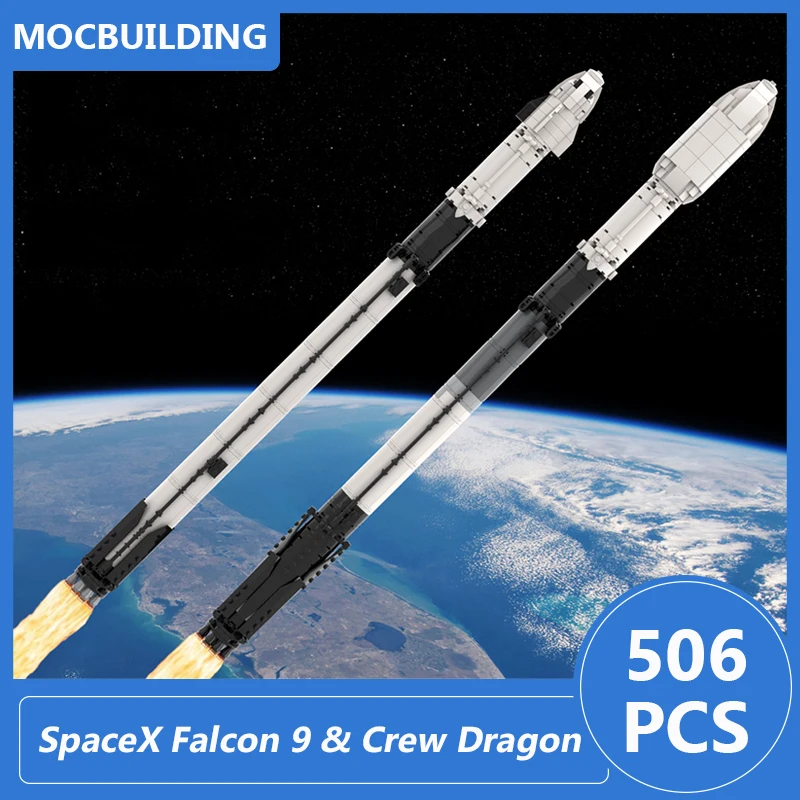 

Конструктор SpaceX Falcon тяжелый масштаб 1:110, строительные блоки Moc «сделай сам», сборные кирпичи, серия космических образовательных креативных игрушек, рождественские подарки