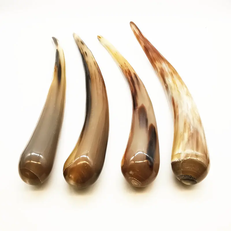 Natural Horn Sticks Real Cattle Horn 7-20CM Chinese Medicine Acupuncture Sticks