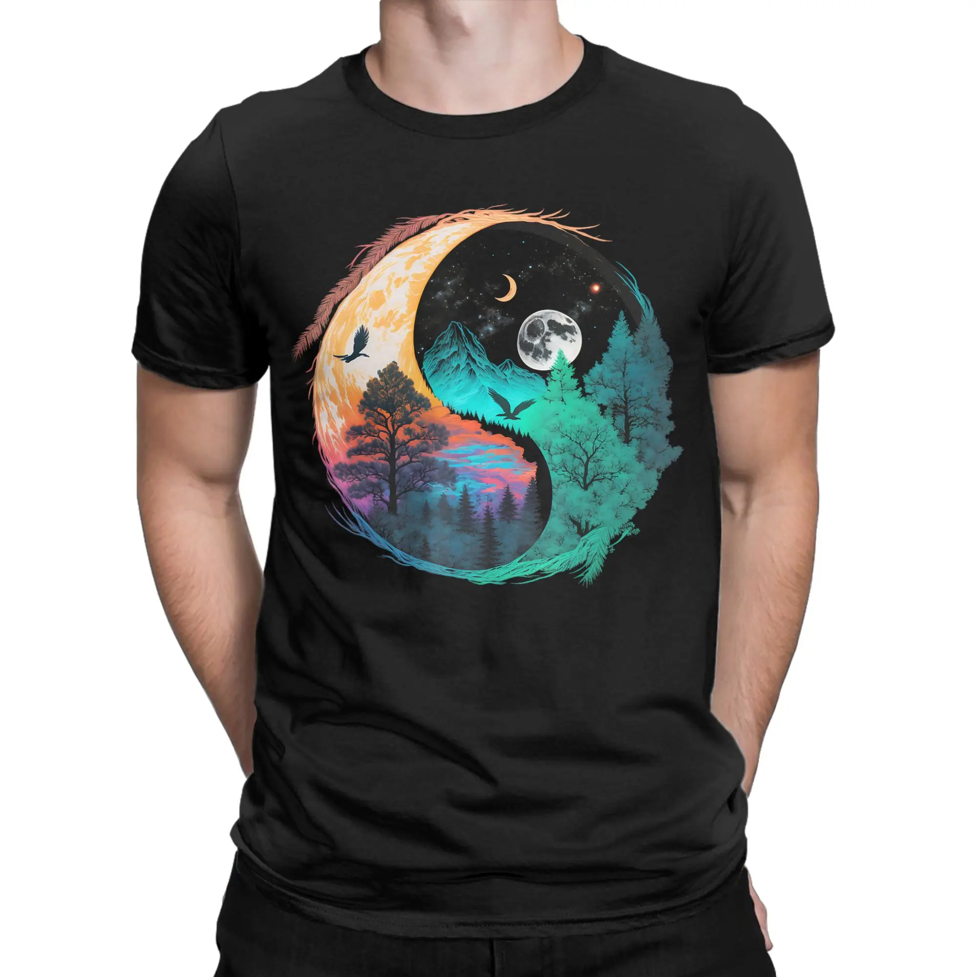 Men Tai Chi Meditation Martial Arts Zen Balance T Shirt  Cotton Clothing Short Sleeve Round Collar Tees New Arrival T-Shirts