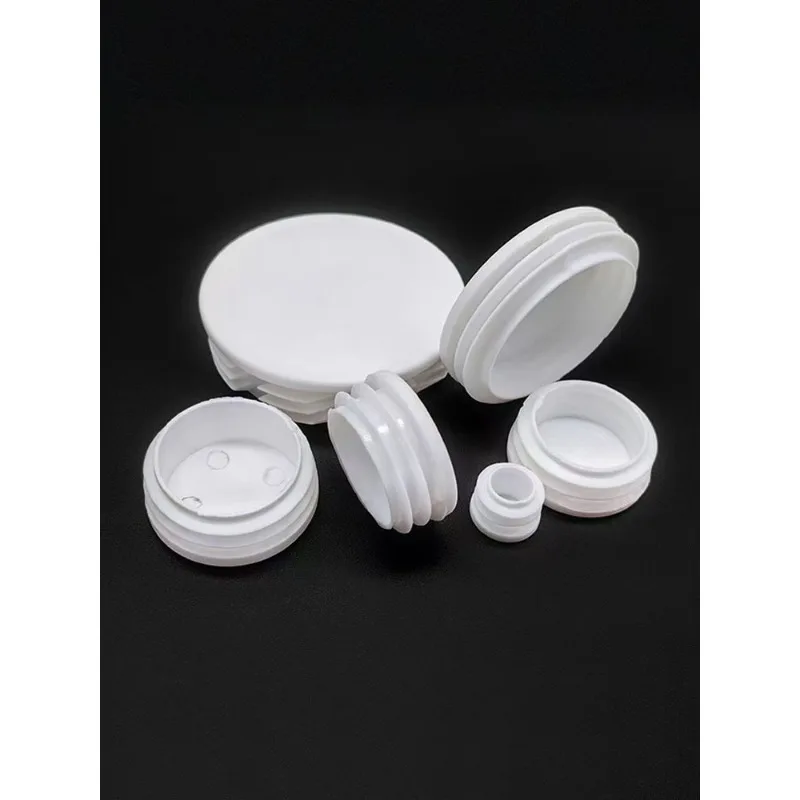 White 1-20PCS Round Plastic Blanking End Cap Tube Pipe Inserts Plug Bung Insert Stopper For Chair Leg Pipe Tapon Tubo Fittings
