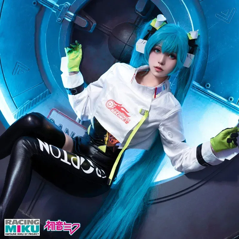 

qq273Miku 2022 Halloween Carnival Outfit Ver Miku Racing Suit Cute Royal Sister Cosplay Costume