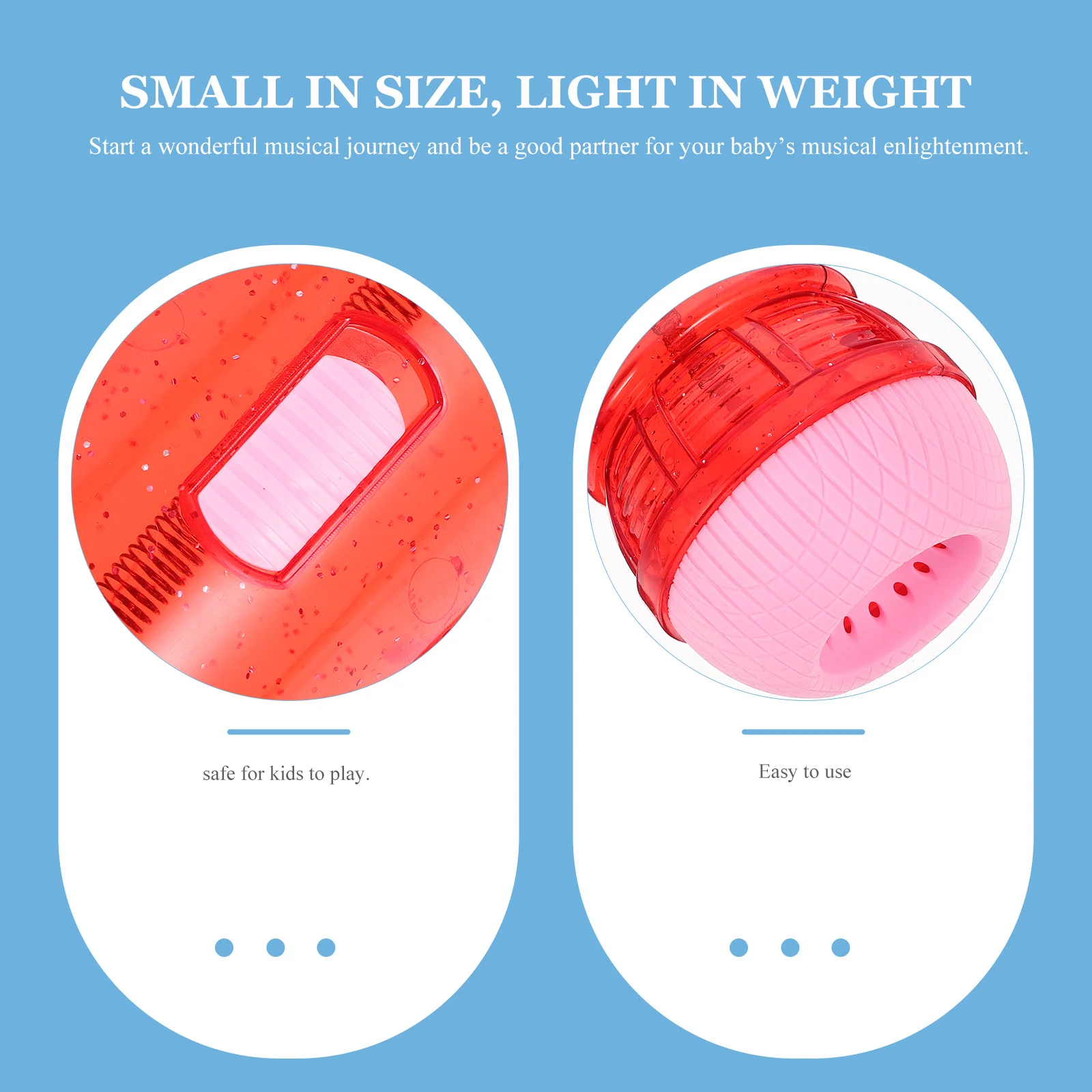 ไมโครโฟนเด็กแบบสะท้อนเสียง สีสันสดใส ทนทาน วัสดุปลอดภัย ดนตรีเพื่อการศึกษา ของเล่นเพื่อการศึกษาปฐมวัย กระตุ้นการพัฒนาทางร่างกาย