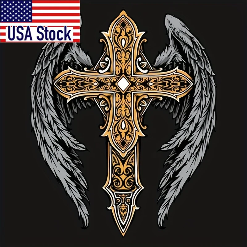 1Pc Trendy Men's Pendant Cross Wings Necklace Delicate Vintage Necklace Statement Jewelry Christmas Gift