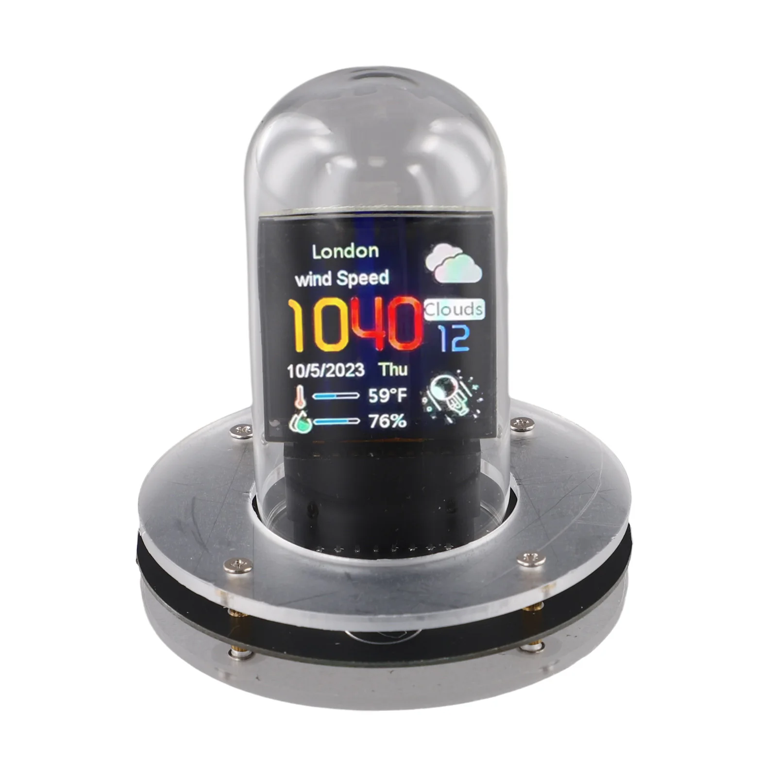 Glow Smart Optical Tube Clock WIFI Networking Automatic Update Digital Computer Electronic Album Table Clock Desktop Ornament