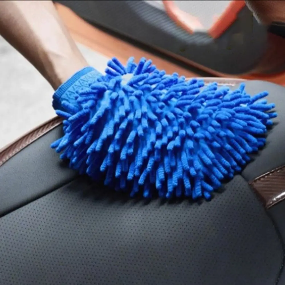 

New Double-sided Car Washing Gloves Microfiber Chenille Washable Care Cleaning Gloves Thickened Cleaning Tools