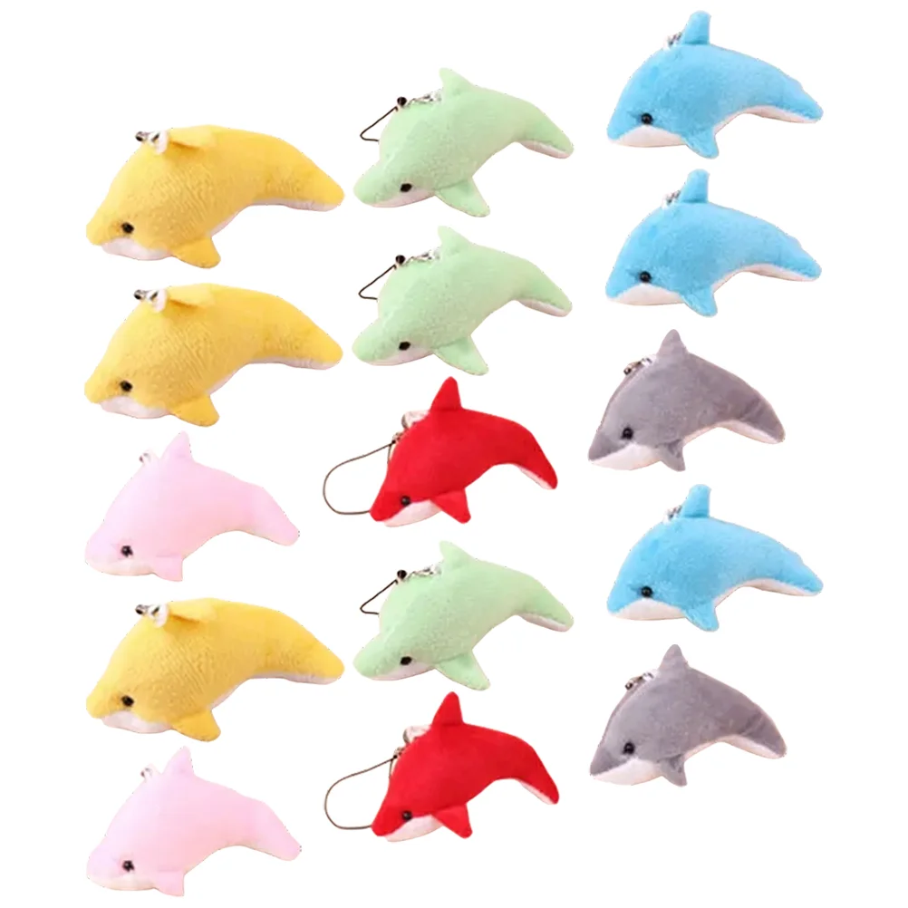 Plush Toy Backpack Pendant Lovely Keychain Dolphin Ornament Keyring Stuffed Adorn Dolls Bunny