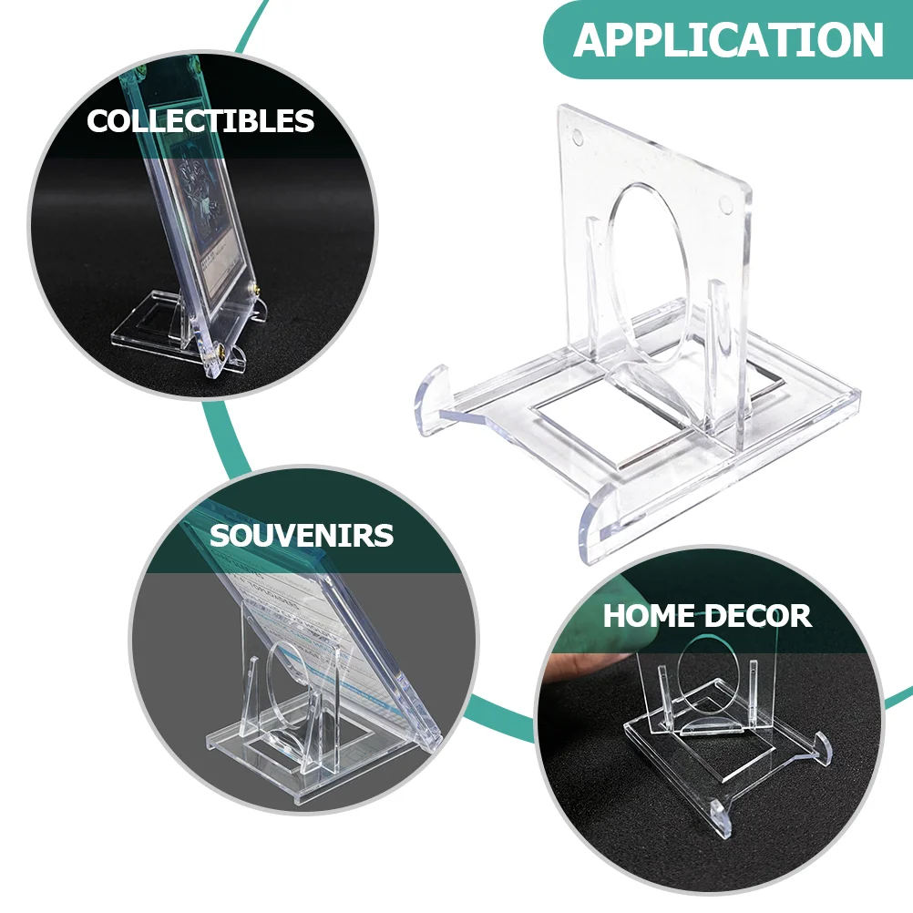 6 Pcs Display Shelves Game Card Holder Plastic Storage Rack Plate Holders Magnet Easel Stands for