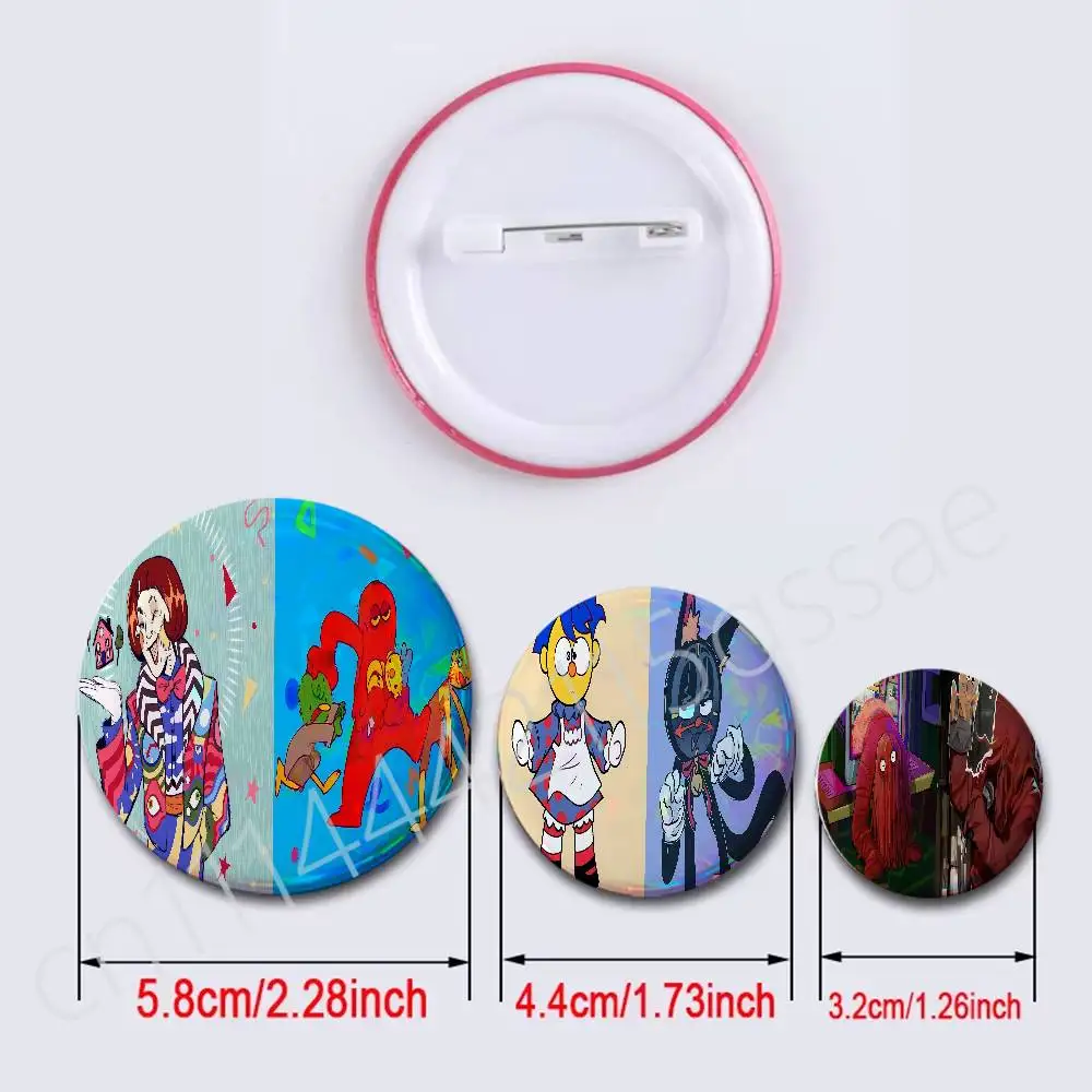 FOR Dont Hug Me Im Scared DHMIS Round Badge 2Pcs Button Pin Brooch Cosplay Prop Collection Souvenir Bag Ornament