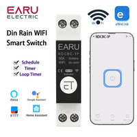 1P+N Din Rail WiFi Circuit Breaker Smart Timer Switch Relay Remote Control By eWeLink APP With Smart Home Alexa Google Home