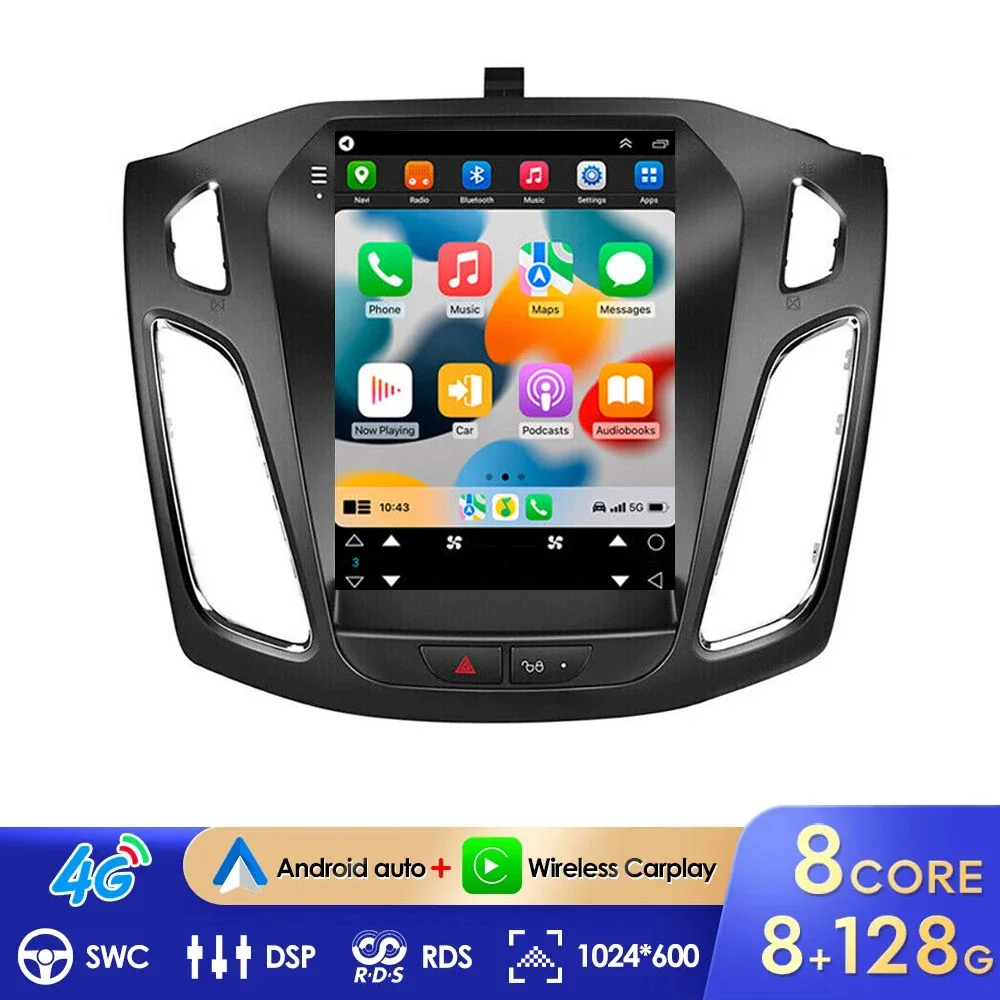 

8+128G Car Gps Multimedia Video Radio player For Ford Focus 3 Mk 3 2011-2019 2Din Android 13.0 Car Stereo Head Unit CarPlay