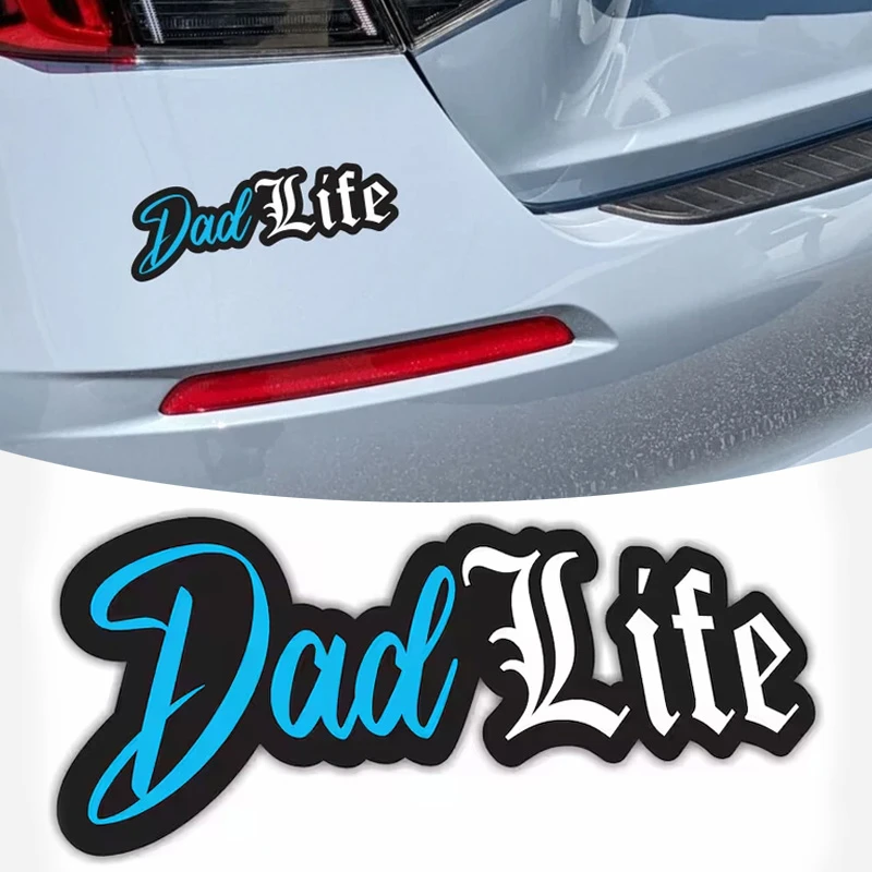 

1 шт., водонепроницаемые наклейки для мотоцикла Dad Life для скутера, топливного бака, окна автомобиля, задний бампер, багажник, виниловые наклейки, подарки на день отца