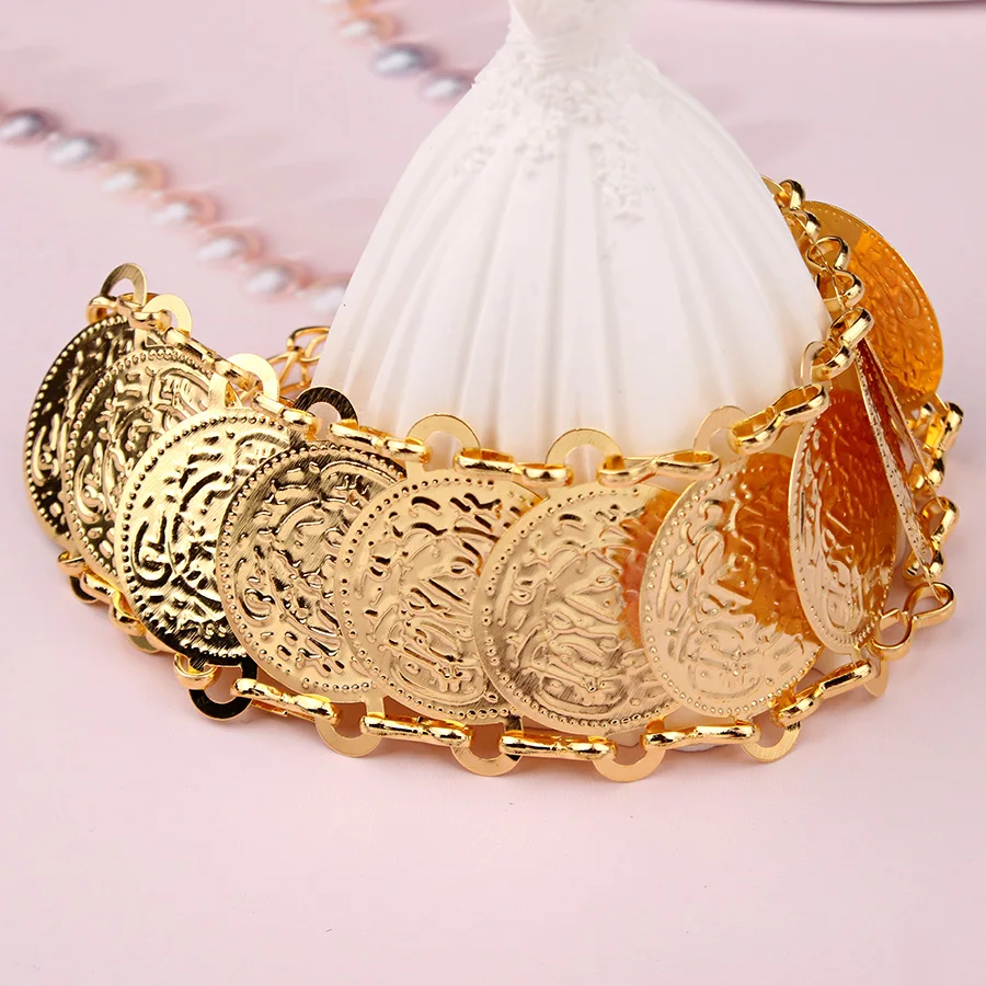 Iron Alloy Arabic Muslim Scripture Bracelet In Gold Ethnic Charm Bracelets Middle East Women Jewelry Girls Masculina Bijoux