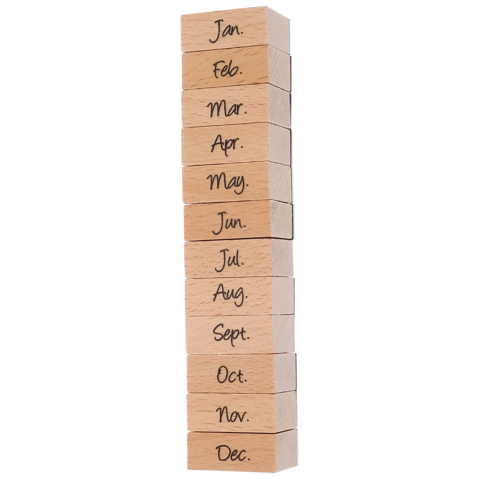 

12pcs Seal Monthly Wooden DIY Planner Scrapbooking Letter Seal Storage Tools H made Gifts