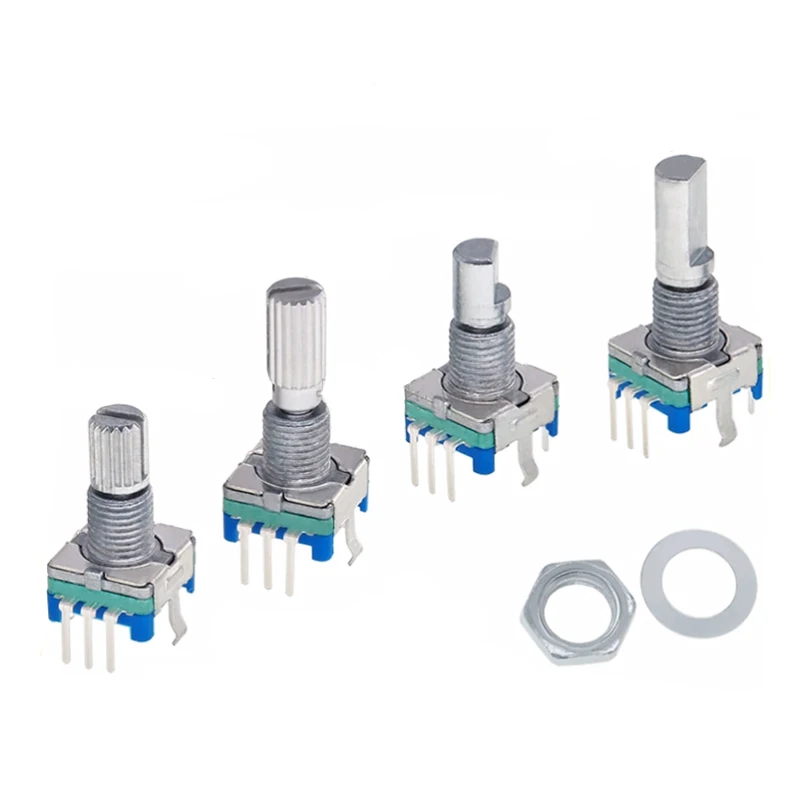 

5pieces/lot EC11 Rotary Encoder 15/20MM Torx Shaft D Half-shaft with Switch Digital Potentiometer 20-bit