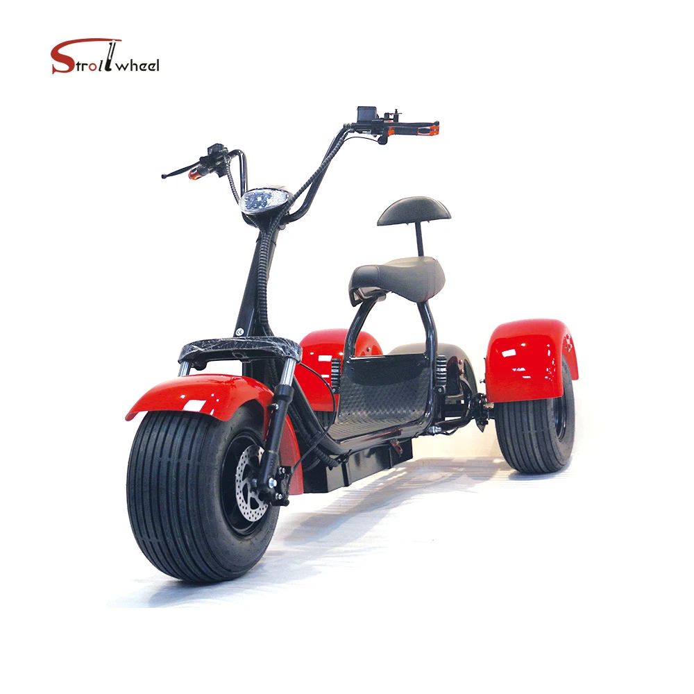 1500W Tricycle Scooter Citycoco 3 Wheel Electric Tricycle Standing Scooter 60V 12Ah Battery Chopper
