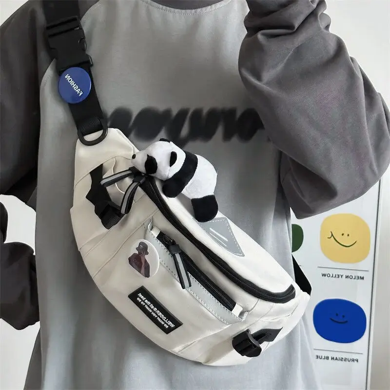 メンズクロスボディバッグ-カジュアル-多用途-学生-サイクリング-シングルショルダー-チェストバッグ-トレンディバックパック-和風-ワークウェア-スポーティ-ウィンド