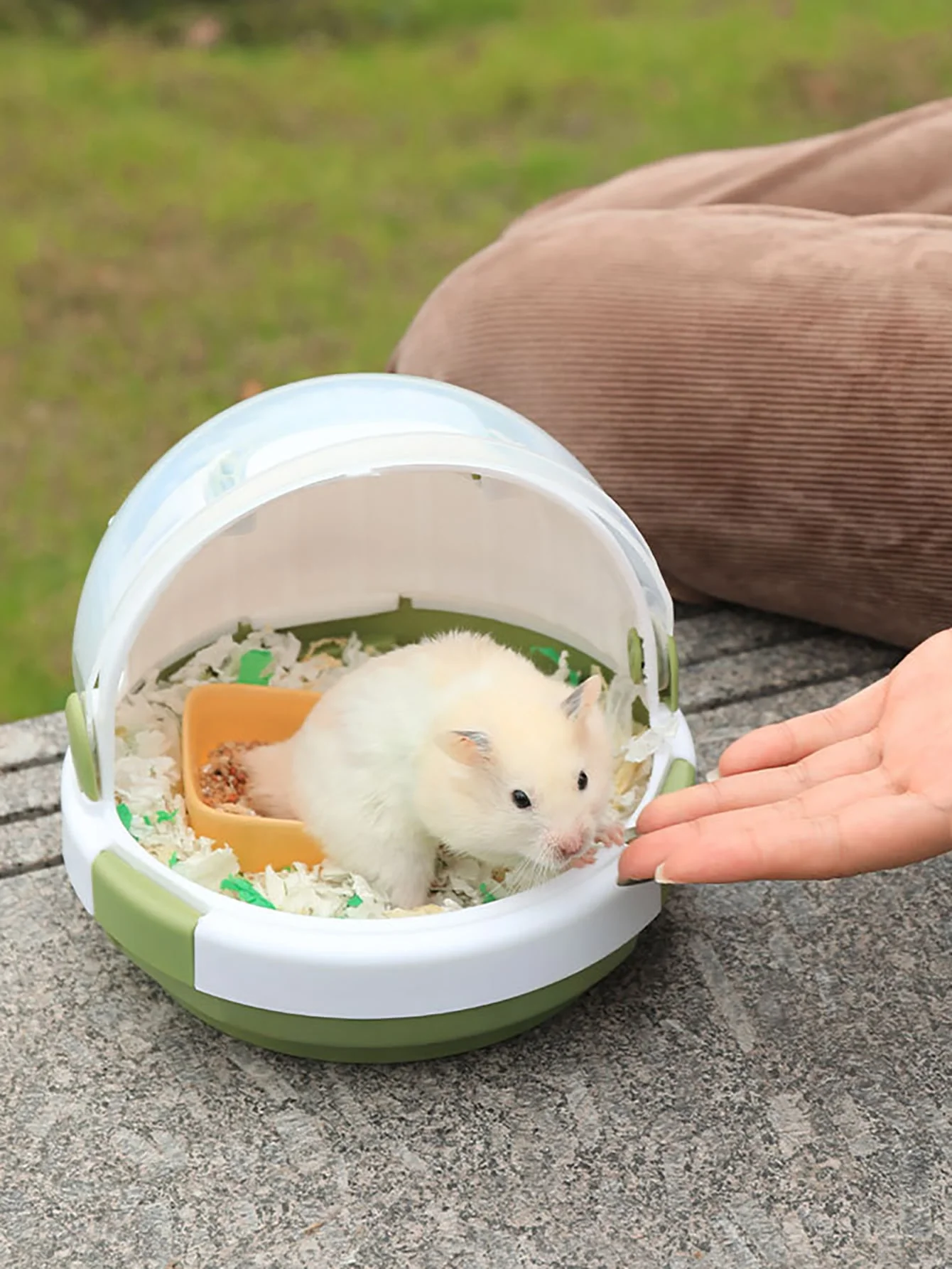 

1pc-Portable hamster cage, outing carrier, hamster pet panoramic tote bag