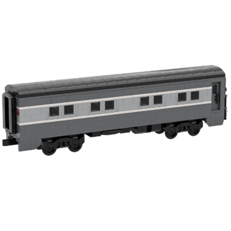 Модель городской автомобиль MOC, строительные кирпичи T21, Нью-Йоркский пассажирский поезд, автомобиль, модульная технология, детские праздничные подарки, сборные игрушки, костюм