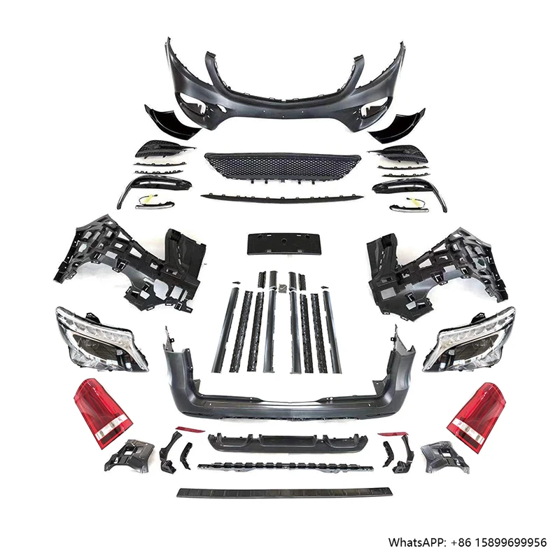 

Superior Quality Body Kit with Rear Light Front Rear Lip Tailpipe Upgrade to Bra-bus for Mercedes Benz V Class W447 2016+