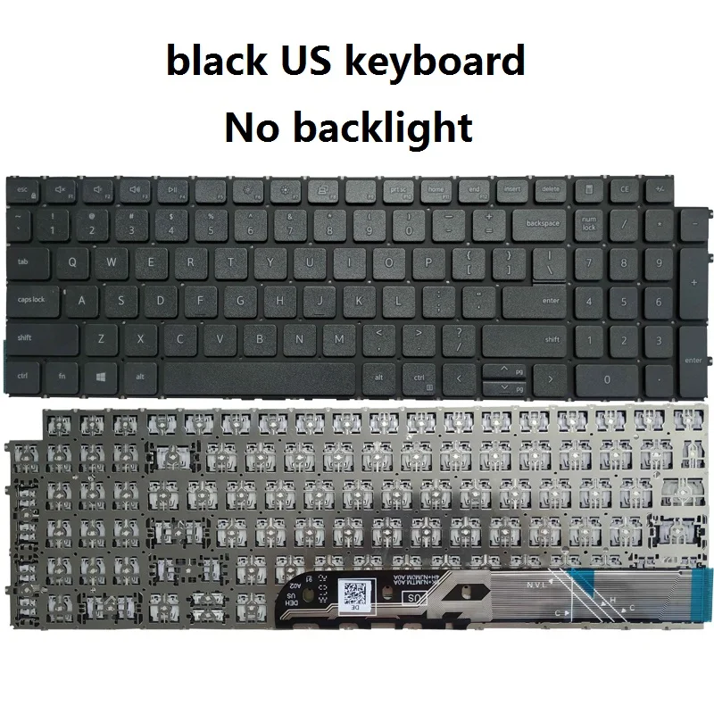 Imagem -04 - Teclado Portátil Dell Latitude 3520 Vostro 5510 5515 7510 Inspiron 15 3510 3511 16 Plus 7610 Russo Eua Reino Unido Latim e Espanhol Novo