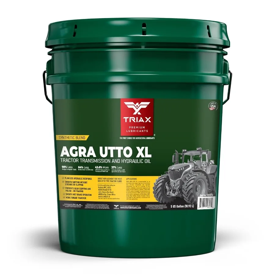 TRIAX Agra UTTO XL GL4 Synthetic Blend Tractor Hydraulic Transmission and Differential Fluid for HeavyDuty Agricultural and Con