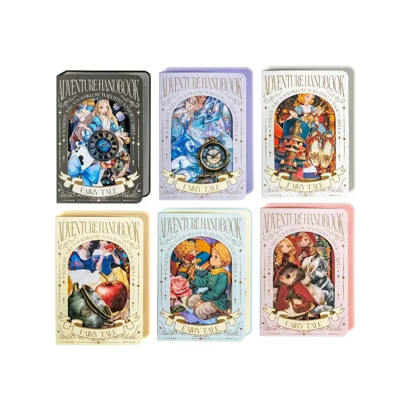 1Pack/2Pack 15Pcs 6 Style Fairy Tale Stickers Borderless Hard Card Adventure Handbook