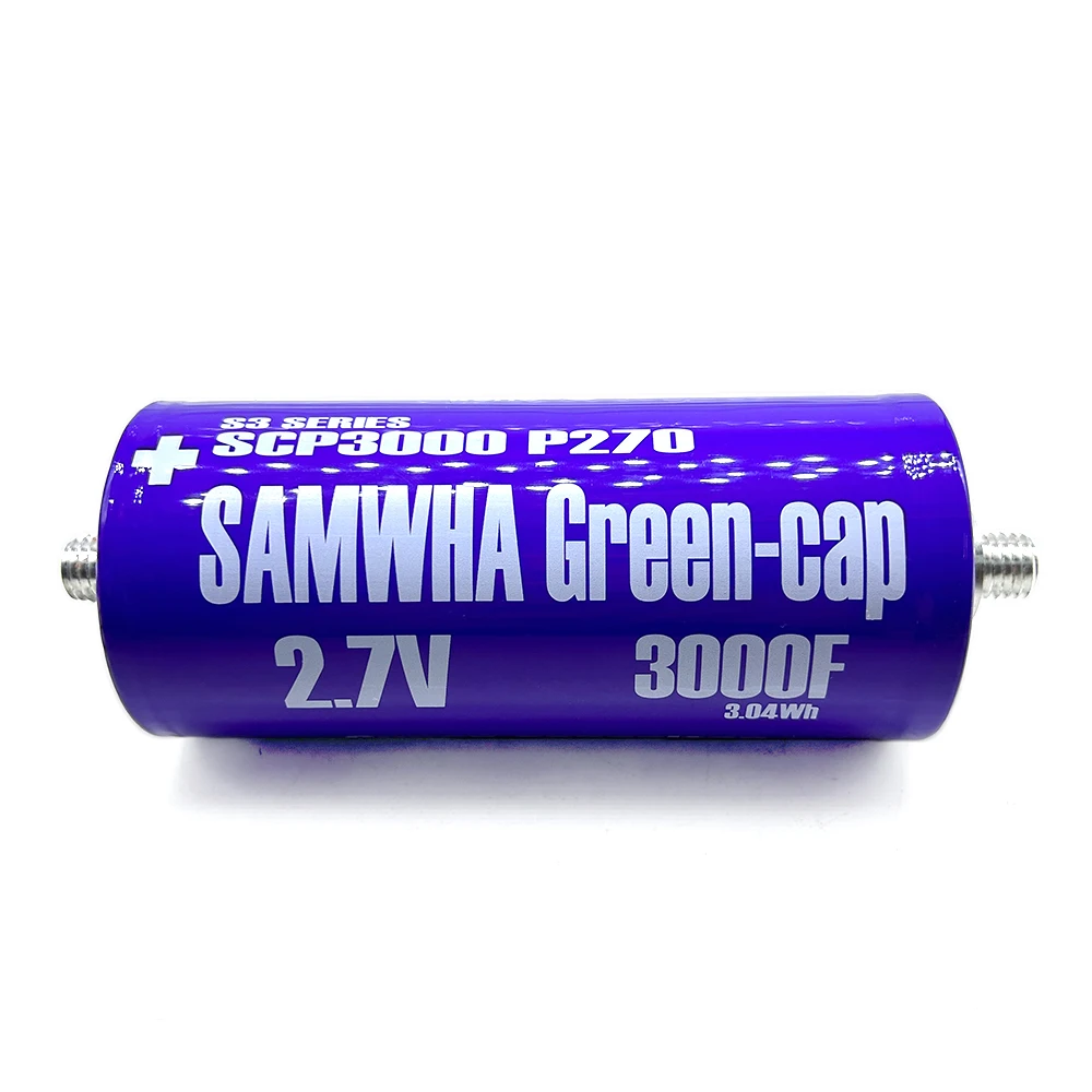 SAMWHA Verde-Cap Ultracapacitor Car Component Kit, 2.7V, 3000F, Grande Capacidade, 16V, 500F Supercapacitor, Módulo Retificador Automóvel