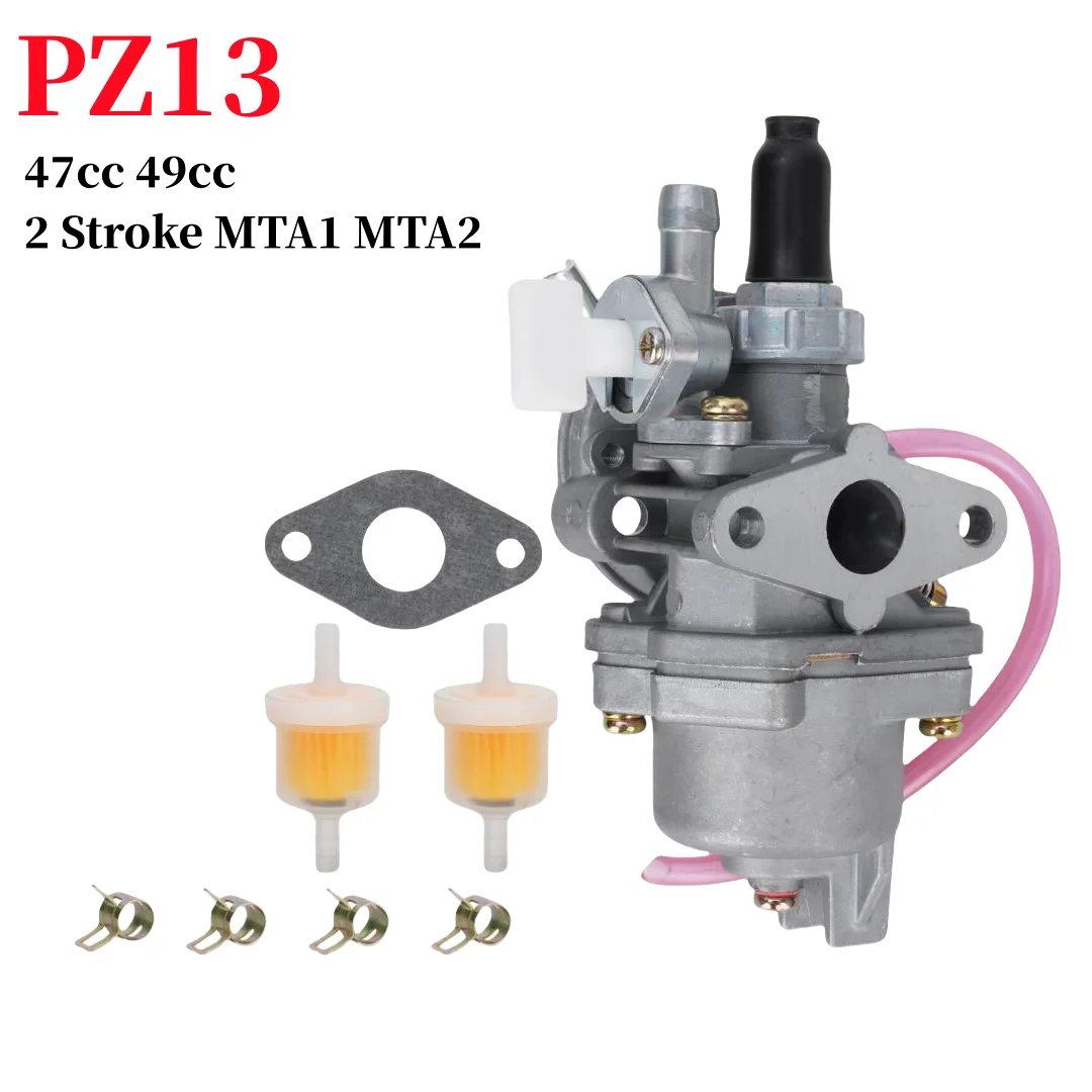 FLYPIG PZ13 Pocket parts Carburetor 13mm Carb for 47cc 49cc 2 Stroke MTA1 MTA2 Mini Quad ATV Kids Pit Bike Racing Super Bike