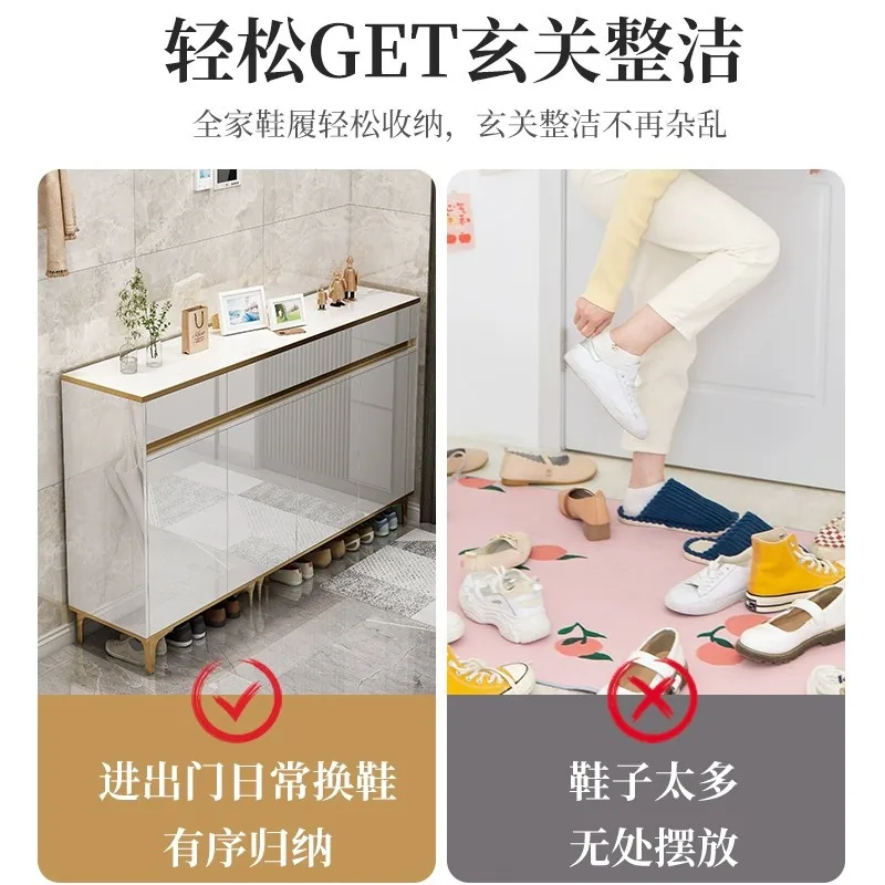 Shoe cabinet, new 2023 light luxury at the door of the home, multi-layer large-capacity entrance cabinet, store shoe rack agains