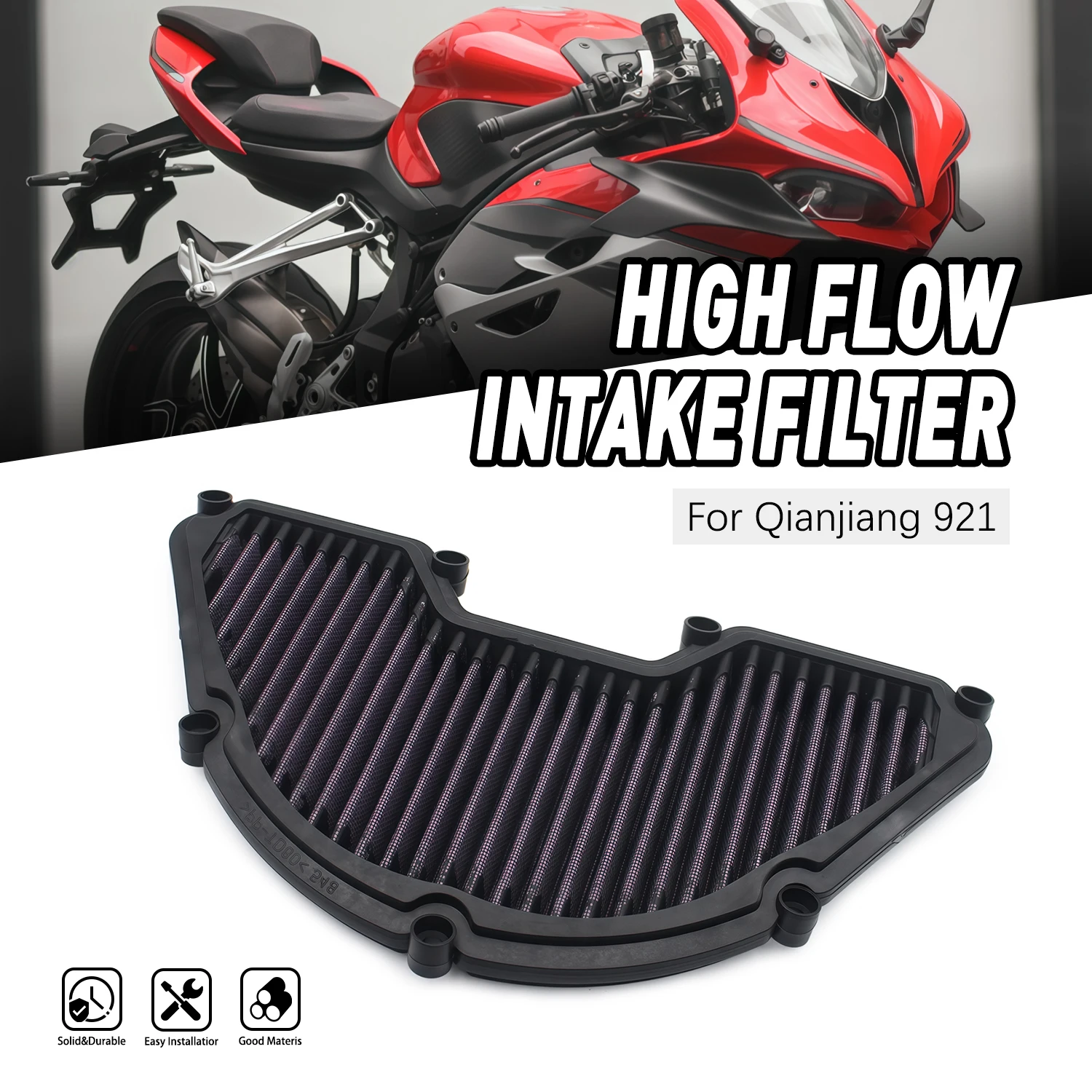 

Motorcycle Parts For Qianjiang Motorcycle Race 921 high air filter element replacement original part