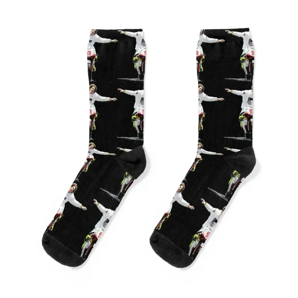 Super Sic Marco Simoncelli Celebrating Socks funny sock ankle floral Soccer Girl'S Socks Men's