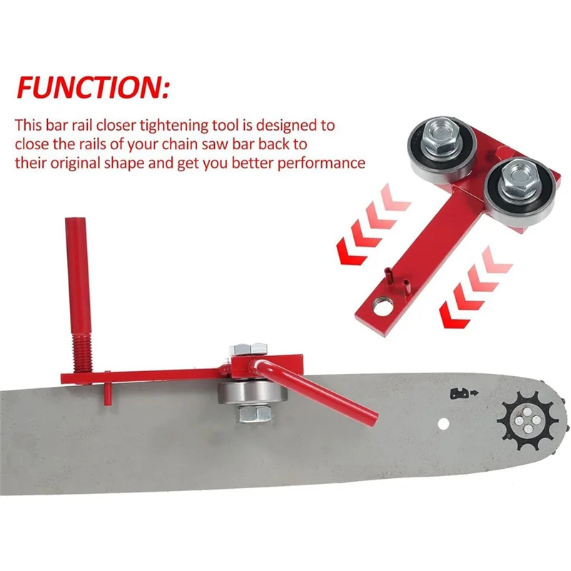 

A08M-Chainsaw Bar Rail Tightening Repair Tool,Chainsaw Bar Rail Closer Tool,Chainsaw Bar Rail Closing Adjuster Tool