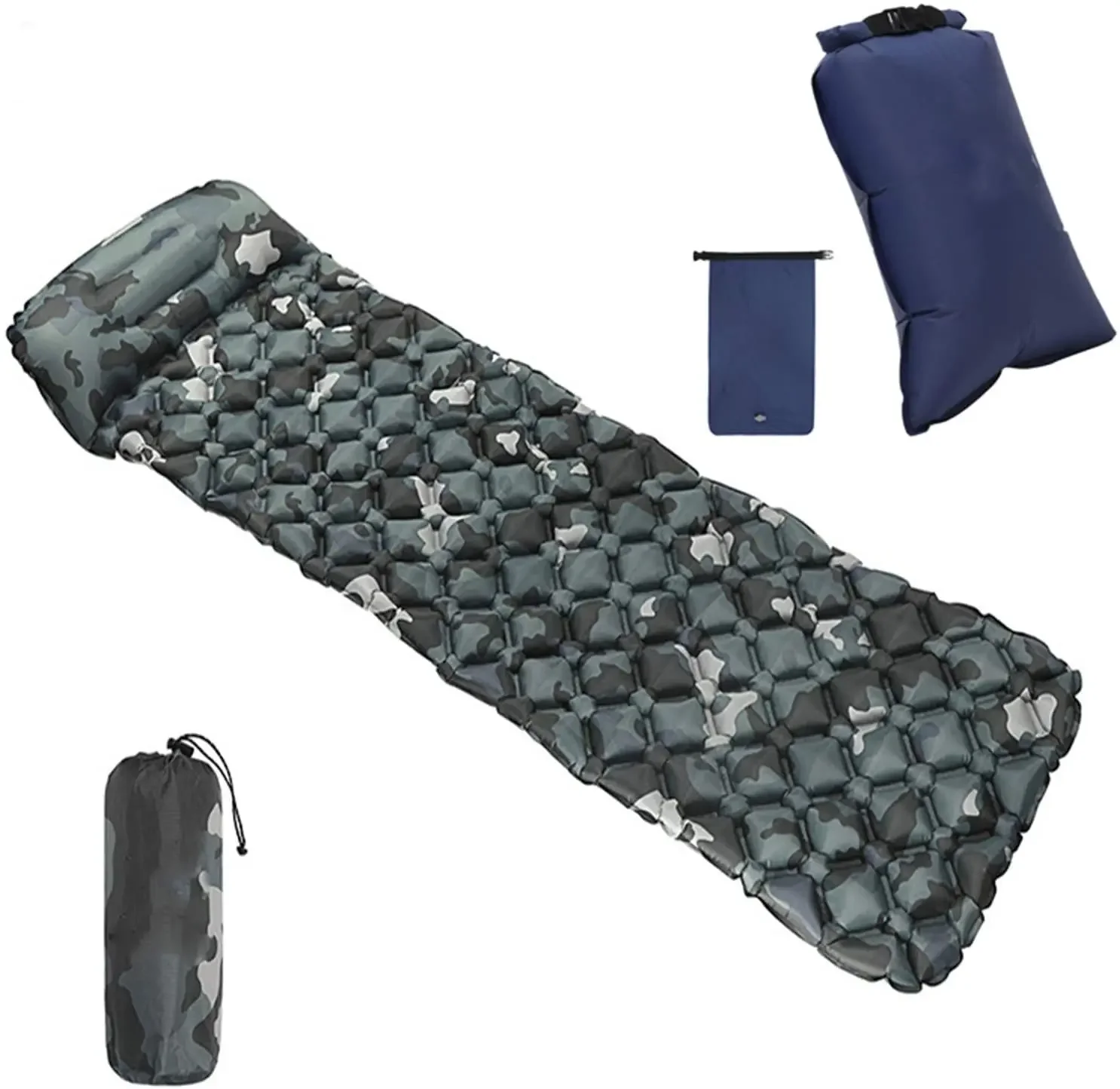 

Hot sales Foot Press Pump Backpacking Hiking Lightweight TPU Air Mattress Camping Mat Sleeping Pad